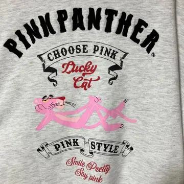 [ L 사이즈 ] 핑크 팬서 체인 자수 트레이닝복 맨투맨 그레이