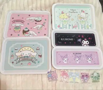 산리오 제일복권 쿠로미 시나몬 포차코 멜라민 트레이 아크릴 스탠드