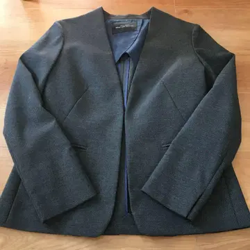 다크 그레이 노카라 자켓 유나이티드 애로우즈 그린 라벨 S