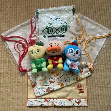 호빵맨 푹신푹신 봉제 인형 냅색 타월 손수건 묶음 판매