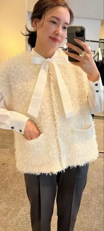 OHGA 모케 베스트 MOKE VEST 오가 오오가 화이트