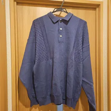 상고대 패턴 YASHIKI 니트 피케 셔츠