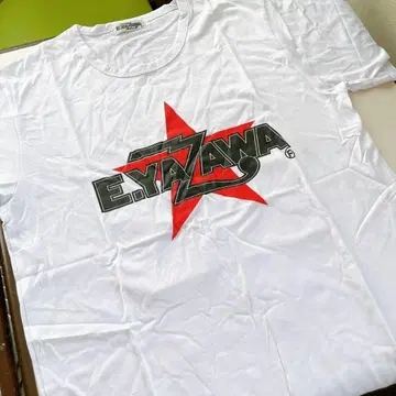 야자와 에이요시 별 로고 티셔츠 화이트 L 사이즈