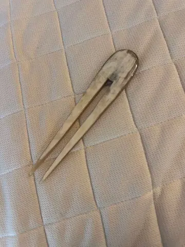 아크릴 헤어콤 화이트 브라운