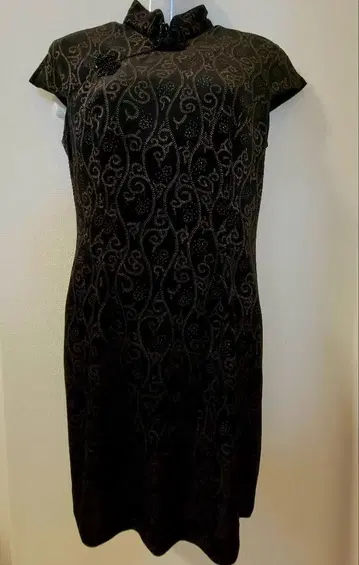 차이나 자수 슬리브리스 원피스