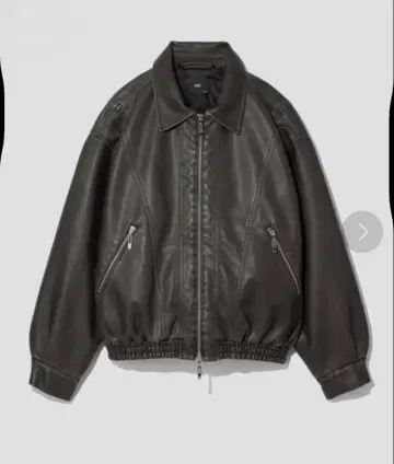 남성용 다크 브라운 합성 피혁 자켓