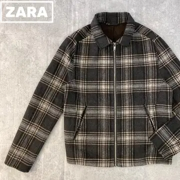 ZARA 자라 울 블렌드 집업 블루종 자켓 [ L ]
