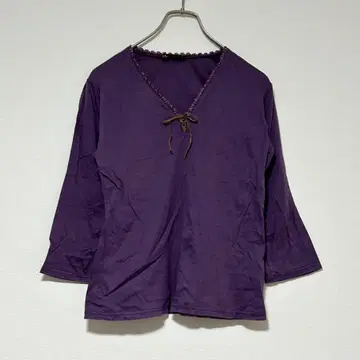 n0886 [라이프 앤 뷰티] 면 100% 일본제 V넥 풀오버