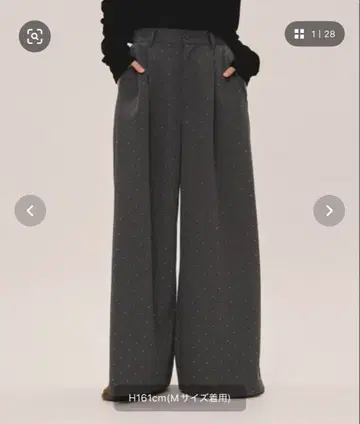 loin nuit 큐빅 와이드 팬츠 M 사이즈