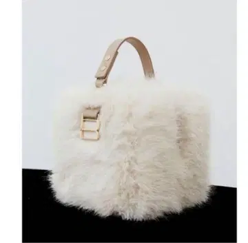 [ 정품 ] bibiy. B. FUR BOX BAG beige
