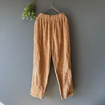 위고 [L] 어른 내추럴 가을/겨울 컬러 허리밴딩 코듀로이 와이드 팬츠