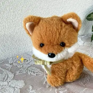여우 봉제 인형 귀여운 아기 여우 쇼와 레트로 북극 여우