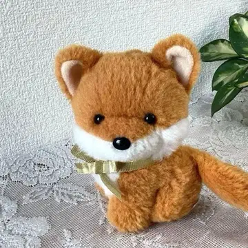 여우 봉제 인형 귀여운 아기 여우 쇼와 레트로 북극 여우
