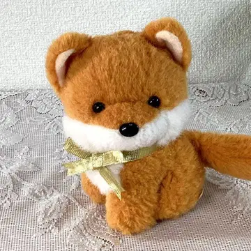 여우 봉제 인형 귀여운 아기 여우 쇼와 레트로 북극여우