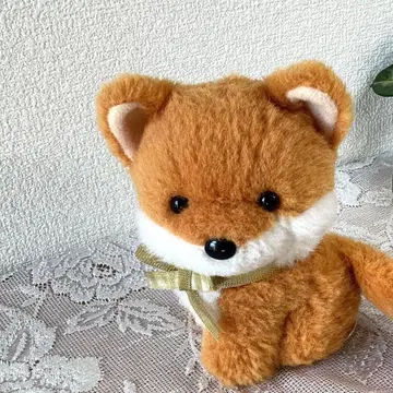 여우 봉제 인형 귀여운 아기 여우 쇼와 레트로 북극여우