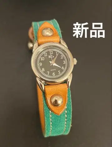 미사용 티티카카 손목시계 그린 컬러풀 스웨이드 워치