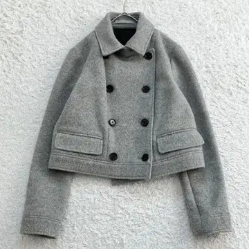 컨디션 최상 띠어리 럭스 리버 코트 더블 페이스 크롭 기장 38 M