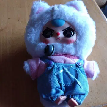 고양이 귀 후드 부착 봉제 인형