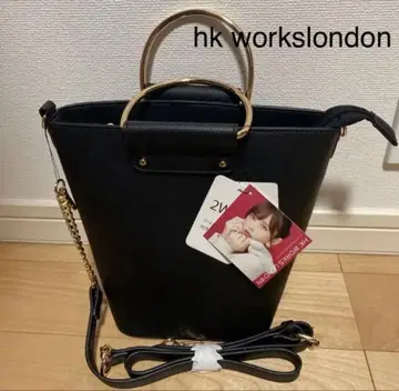 [ 미사용 새상품 ] hk works london 블랙 토트백