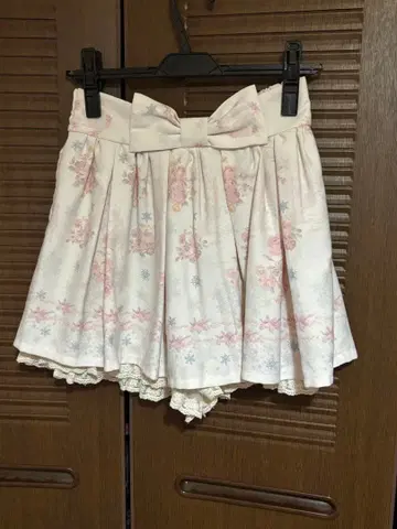 리즈리사 꽃무늬 리본 포함 스커트 치마바지