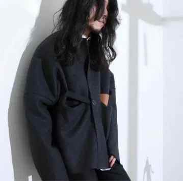 SUNSEA 23AW 28th MELTON 노카라 자켓