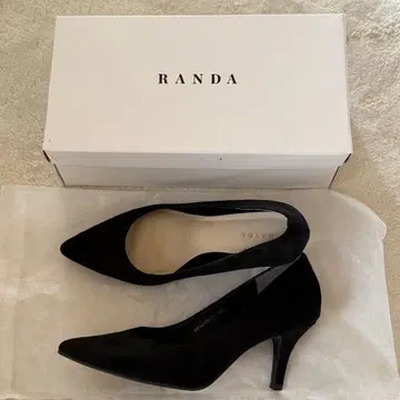 RANDA 블랙 스웨이드 하이힐