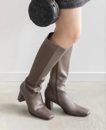 RANDA 우천 겸용 니트 고어 롱 부츠