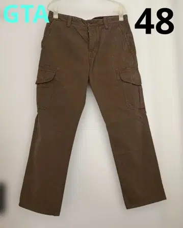 TWISTED GTA 팬츠 48 남성용 카고 팬츠 브라운 루마니아산