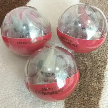 디즈니 릴린린 캡슐 토이 빨간색 화이트 물 3종 2