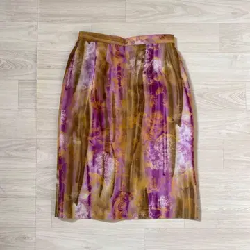 일본제 레트로 아트 패턴 타이트 스커트 종아리 기장 L 상당