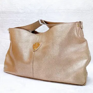 고품질 ATAO 아타오 엘르 핸드백 샴페인 골드 금장 장식