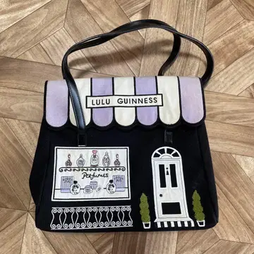 레어! 룰루 기네스 Lulu Guiness 토트백 숄더백 자수