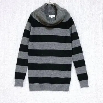 3353 미쉘클랑 터틀넥 스웨터 울 혼방 보더 가을/겨울 38