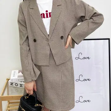 INGNI 테일러드 자켓 & 백 레이스업 미니 스커트 셋업