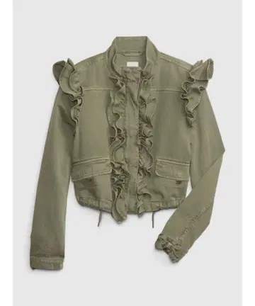 [ 완판템 ] GAP x LoveshackfancyRuffle 크롭 자켓