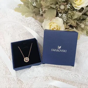 스와로브스키 목걸이 댄싱 크리스탈 로즈 골드