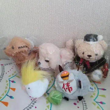 개와 새, 곰 봉제 인형 세트