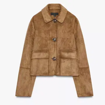 숏 스웨이드풍 자켓 ZARA 스웨이드 브라운 자켓