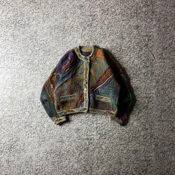 90s 호주산 쿠지 크롭 기장 짧은 기장 울 니트 가디건