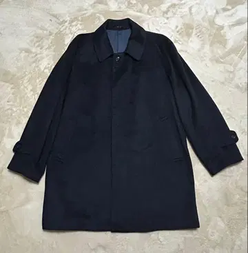 캐시미어 소재 다크 네이비 코트 남성용 M