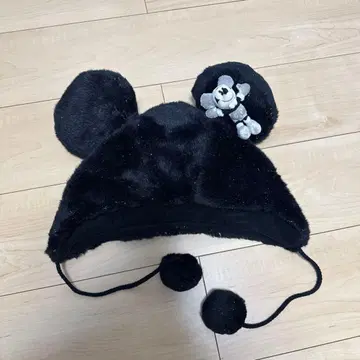 미키 귀 달린 블랙 모자