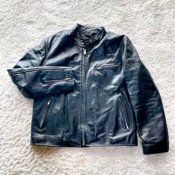 HORN WORKS 천연 가죽 라이더 자켓 4L 가죽 자켓 가죽 바이크