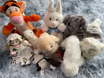 봉제 인형 세트 티거, 토끼, 팬더 등