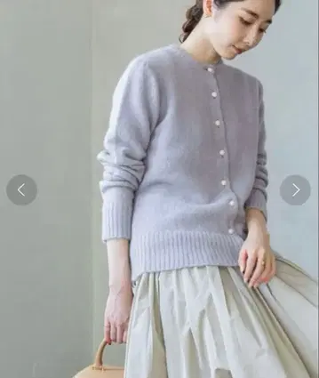 noble 이탈리아 모헤어 스트레치 크루 가디건