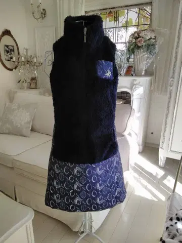 네이비 플리스 여성용 골프 베스트