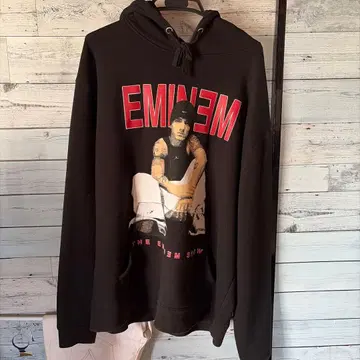 EMINEM 후드 부착 후드티 블랙
