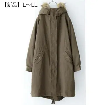 [ 새상품 ] 카키색 퍼 포함 모즈 코트 L~LL