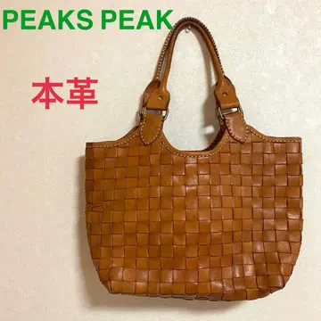 PEAKS PEAK 천연 가죽 뜨개질 숄더백