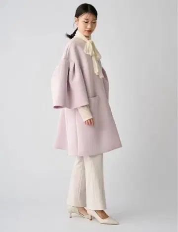 셀포드 볼륨 슬리브 분또 코트 라벤더 CELFORD