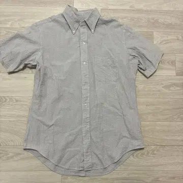 BEAMS 반팔 셔츠 M 스트라이프